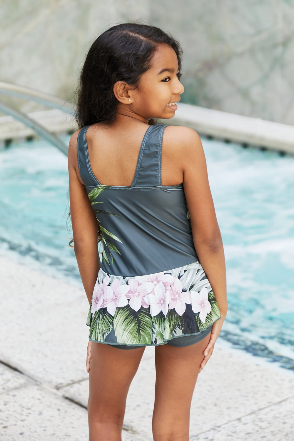 Aloha Forest One-Piece Swim Dress